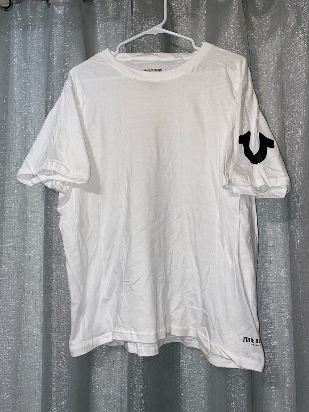 True Religion White Short Sleeve Tee bundle of 3 with Sleeve Logo